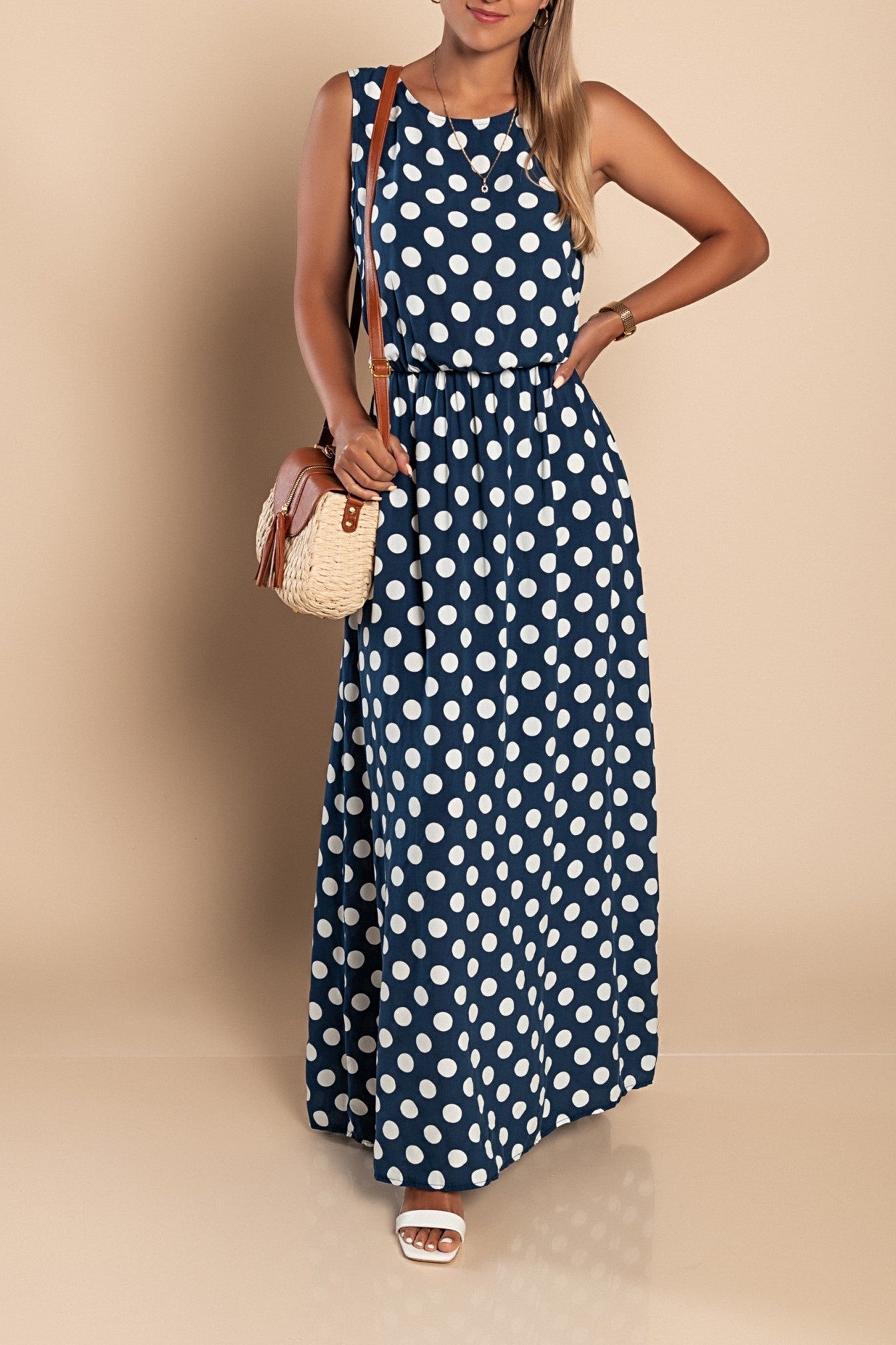 Lyna - Polka Dot Maxi Dress