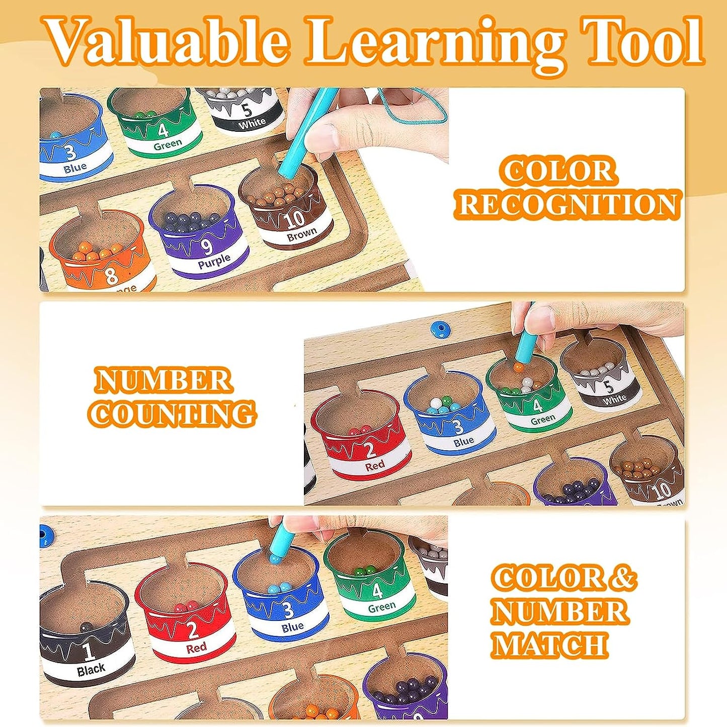 Colour and Number Magnetic Board