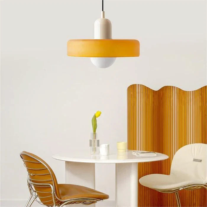 Bauhaus Pendant Light Made of Coloured Glass