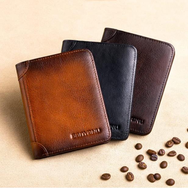 Multifunctional RFID-Blocking Leather Wallet