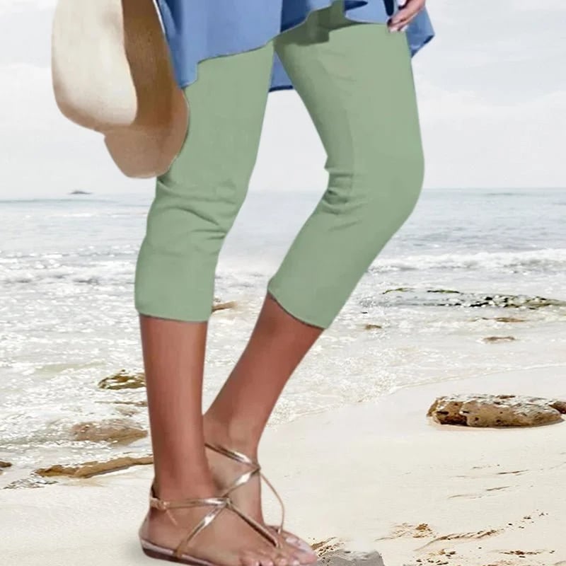 Ingrid - High Waist Elastic Trousers