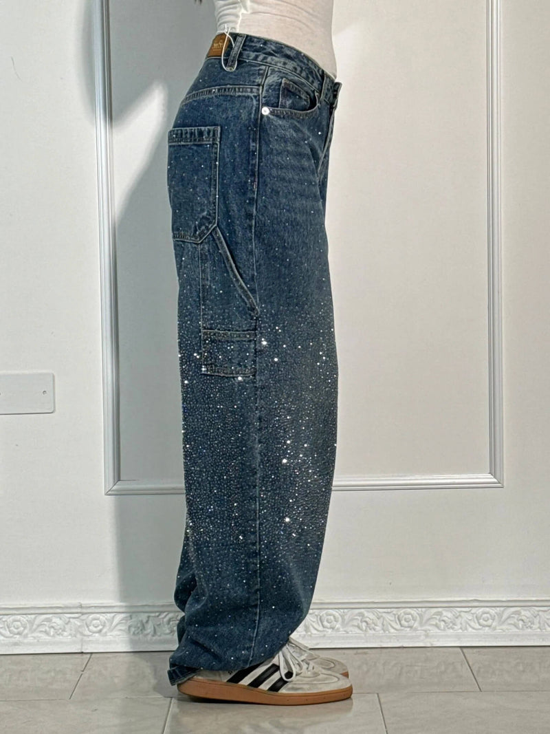 Zella – Paillettenbesetzte und Maßgeschneiderte Carpenter Jeans