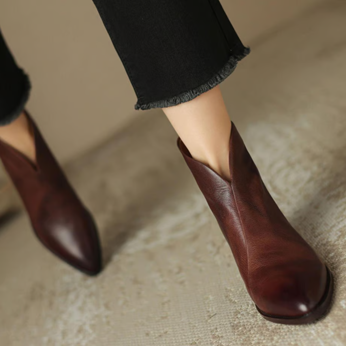Charline – Elegante Rits Achter Enkellaarsjes