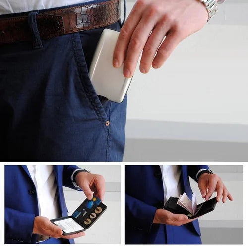 Sichere RFID-Brieftasche für Bargeld und Karten