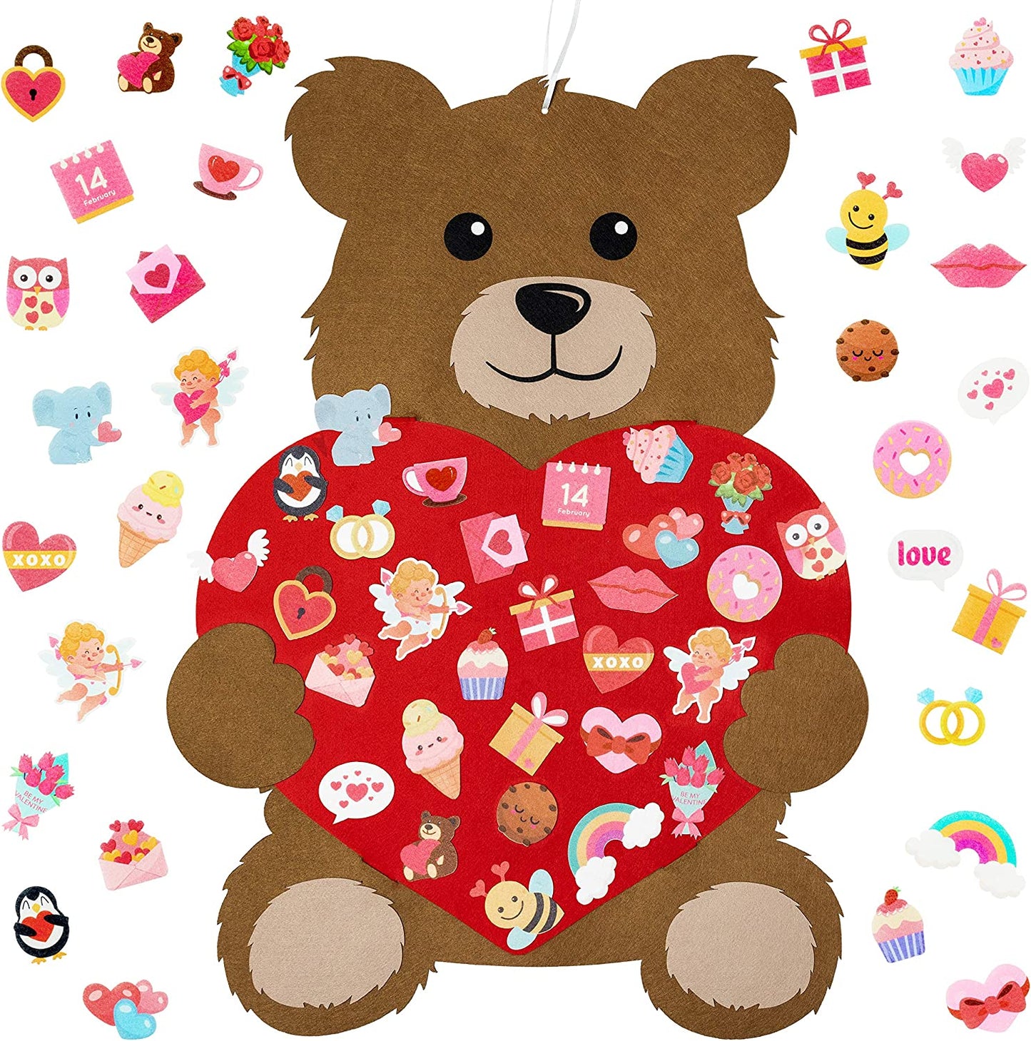 Montessori Valentine's Day Felt Bear