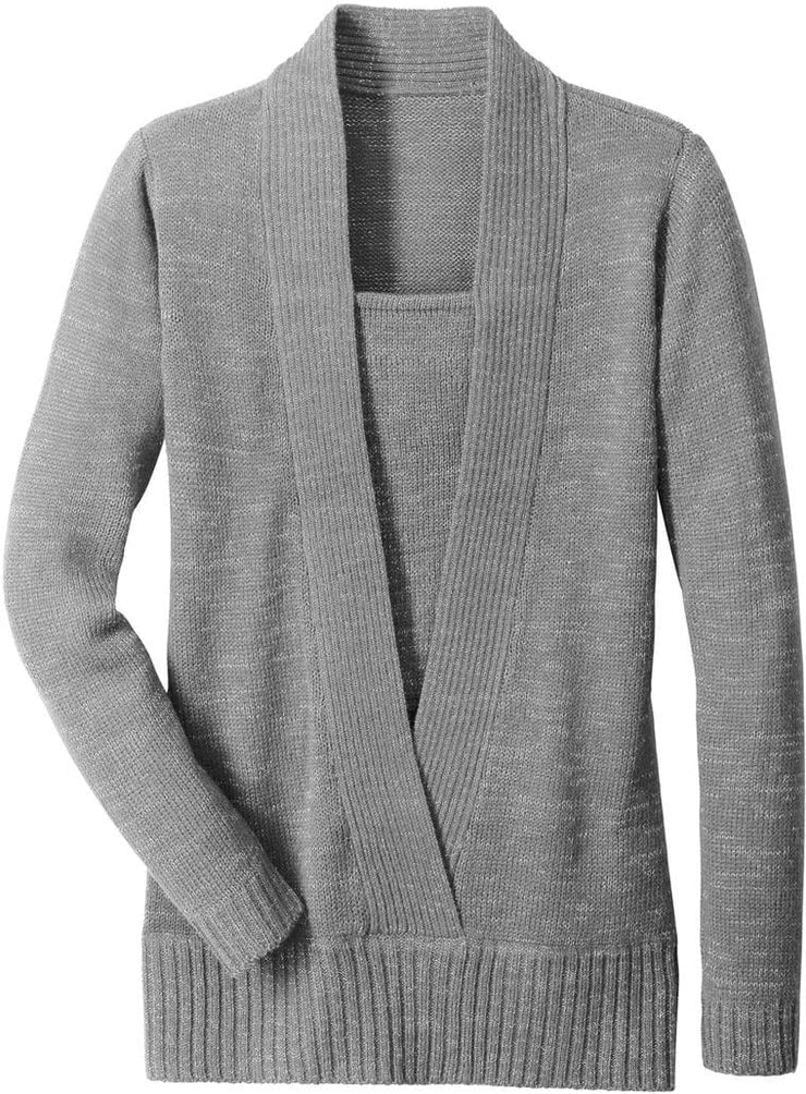 Dame Solid Farve Strikket Sweater