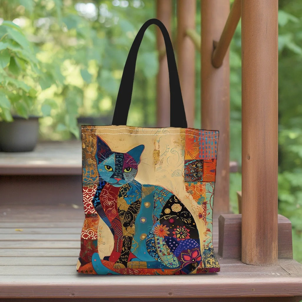 Feline - Tote Bag med stort kapacitet og kattemønster
