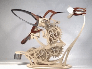 Mekanisk 3D Træ Kolibri