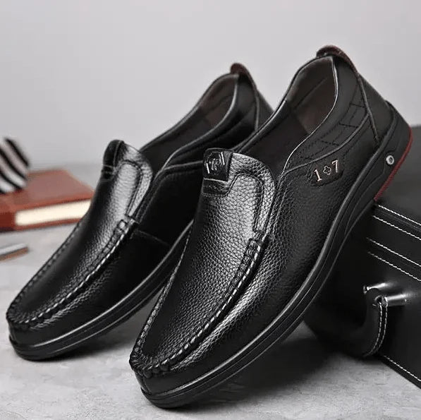 Men's Genuine Leather Slip-On Shoes