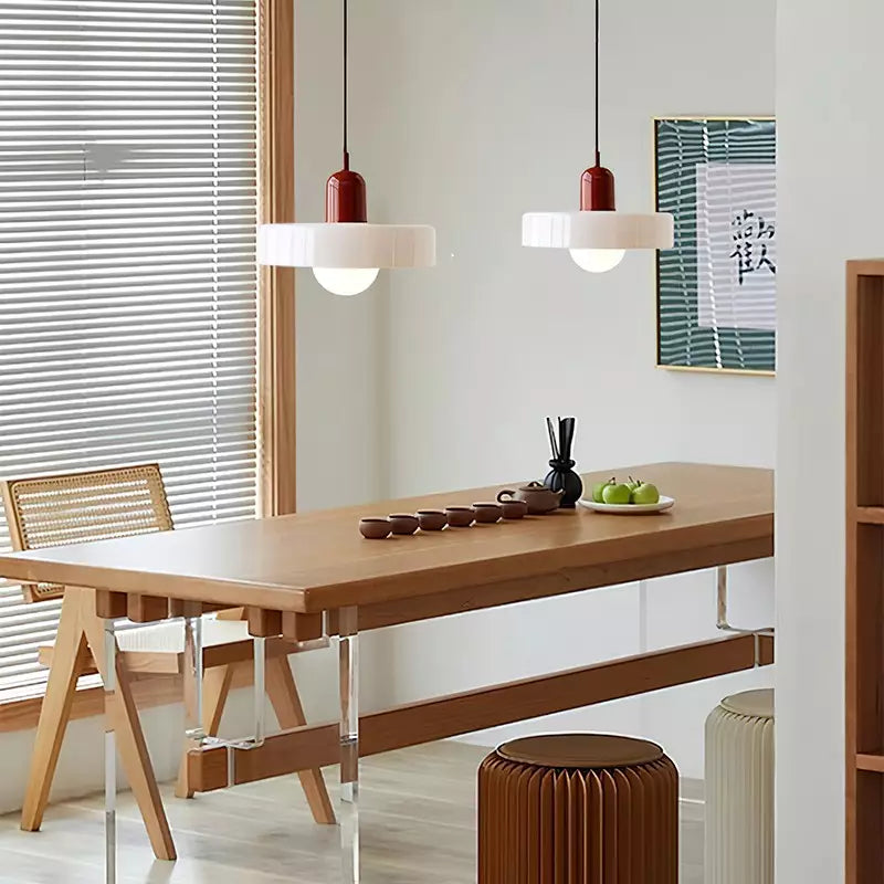 Bauhaus Pendant Light Made of Coloured Glass