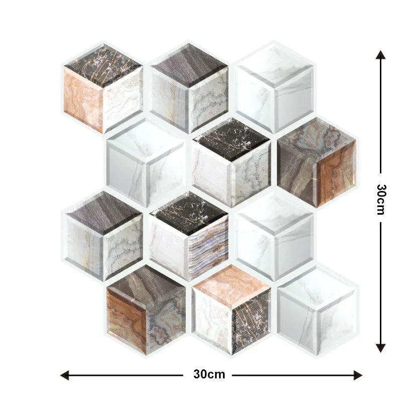 3D Wall Tiles for Peeling and Sticking