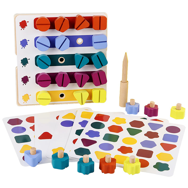 Wooden Screw Board™ | Improve fine motor skills through play - Puzzle game
