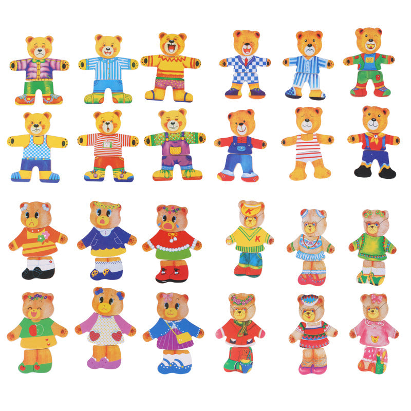 Woods™ | Wooden jigsaw puzzle 'Boris the teddy bear'