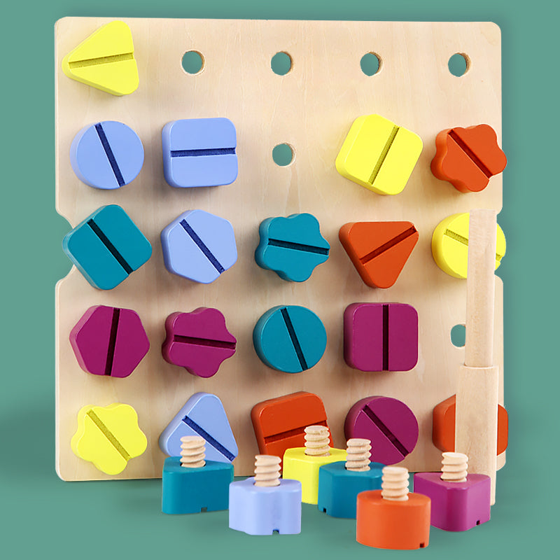 Wooden Screw Board™ | Improve fine motor skills through play - Puzzle game
