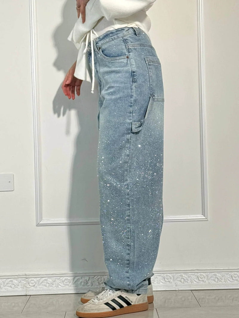 Zella – Paillettenbesetzte und Maßgeschneiderte Carpenter Jeans
