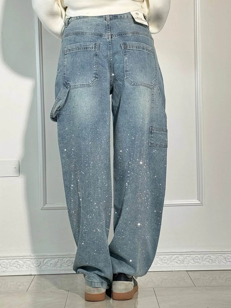 Zella – Paillettenbesetzte und Maßgeschneiderte Carpenter Jeans
