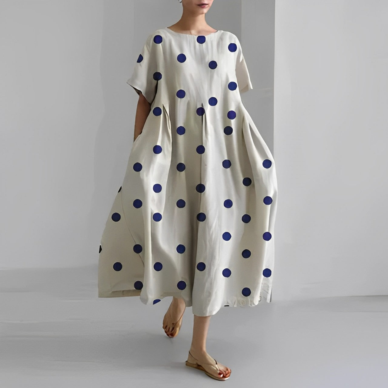 Adelia - Bohemian Dress with Floral Pattern