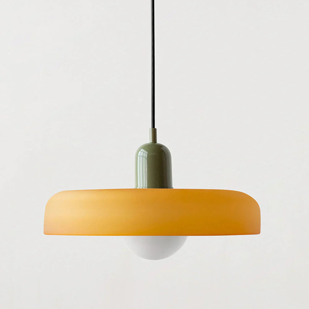Bauhaus Pendant Light Made of Coloured Glass