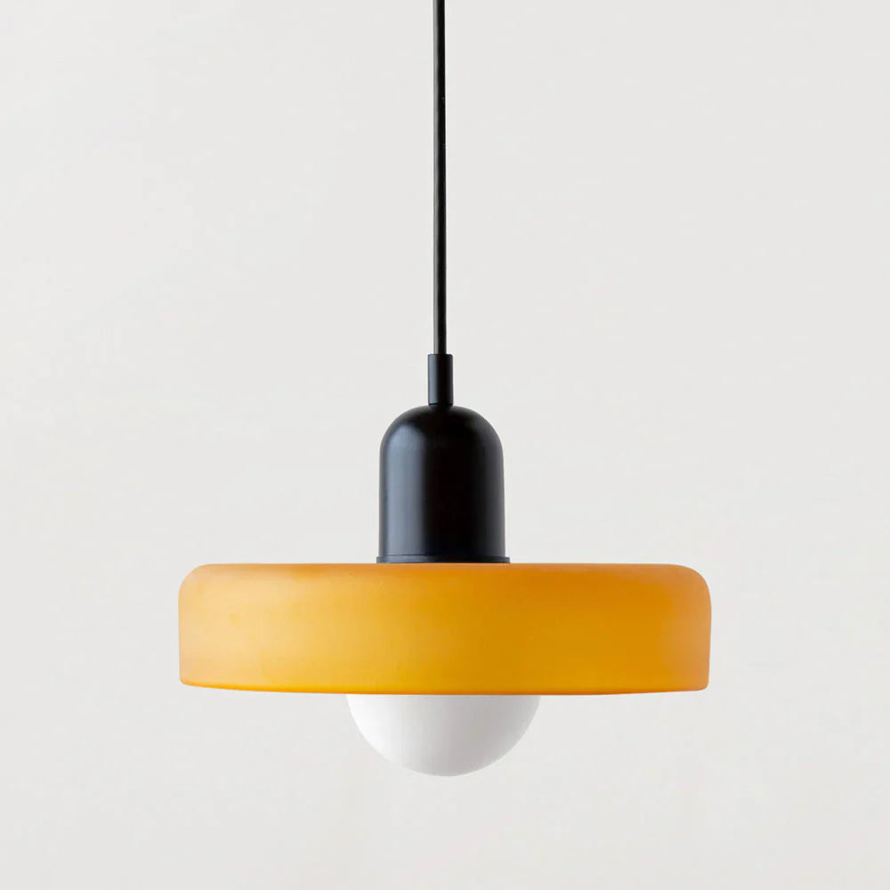Bauhaus Pendant Light Made of Coloured Glass