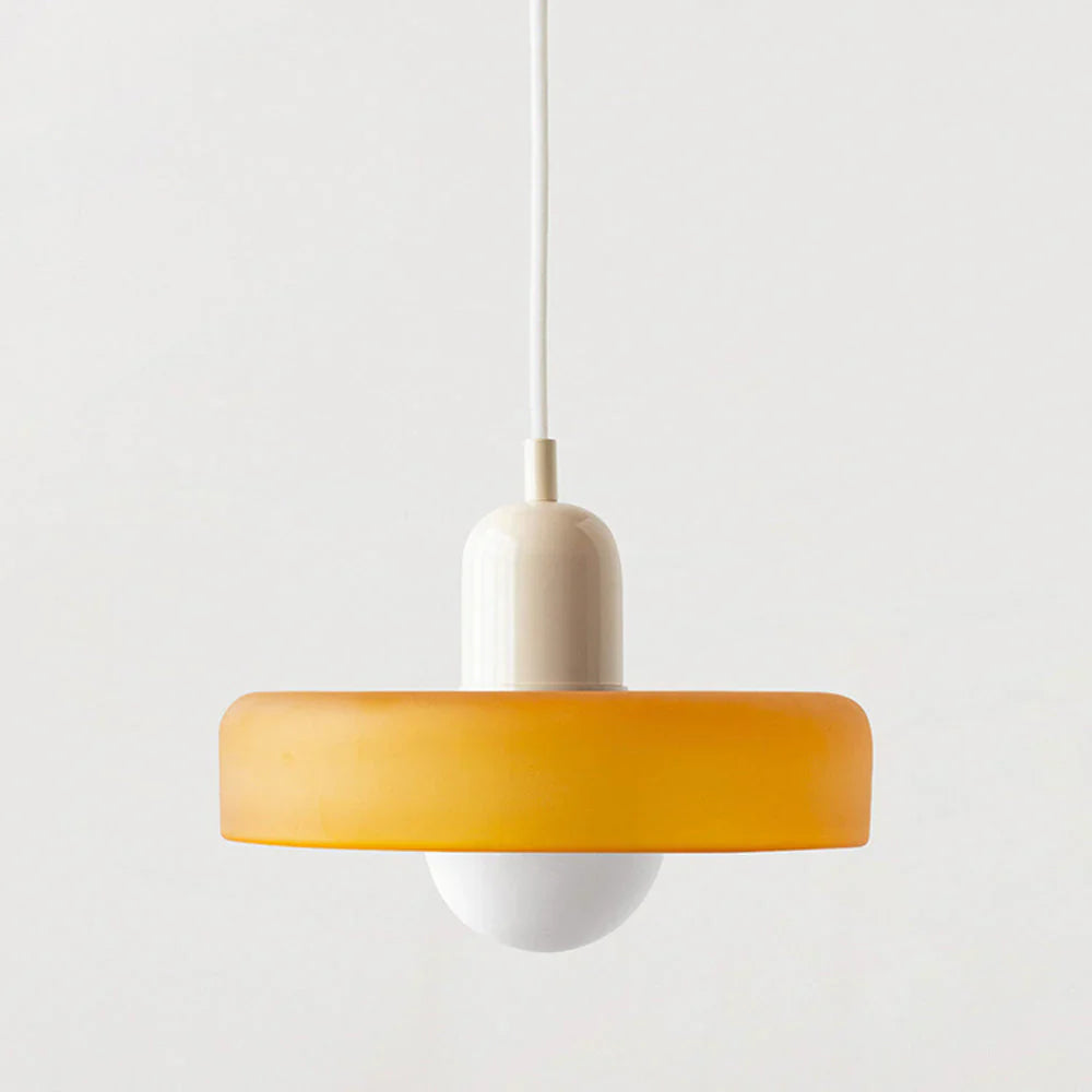 Bauhaus Pendant Light Made of Coloured Glass