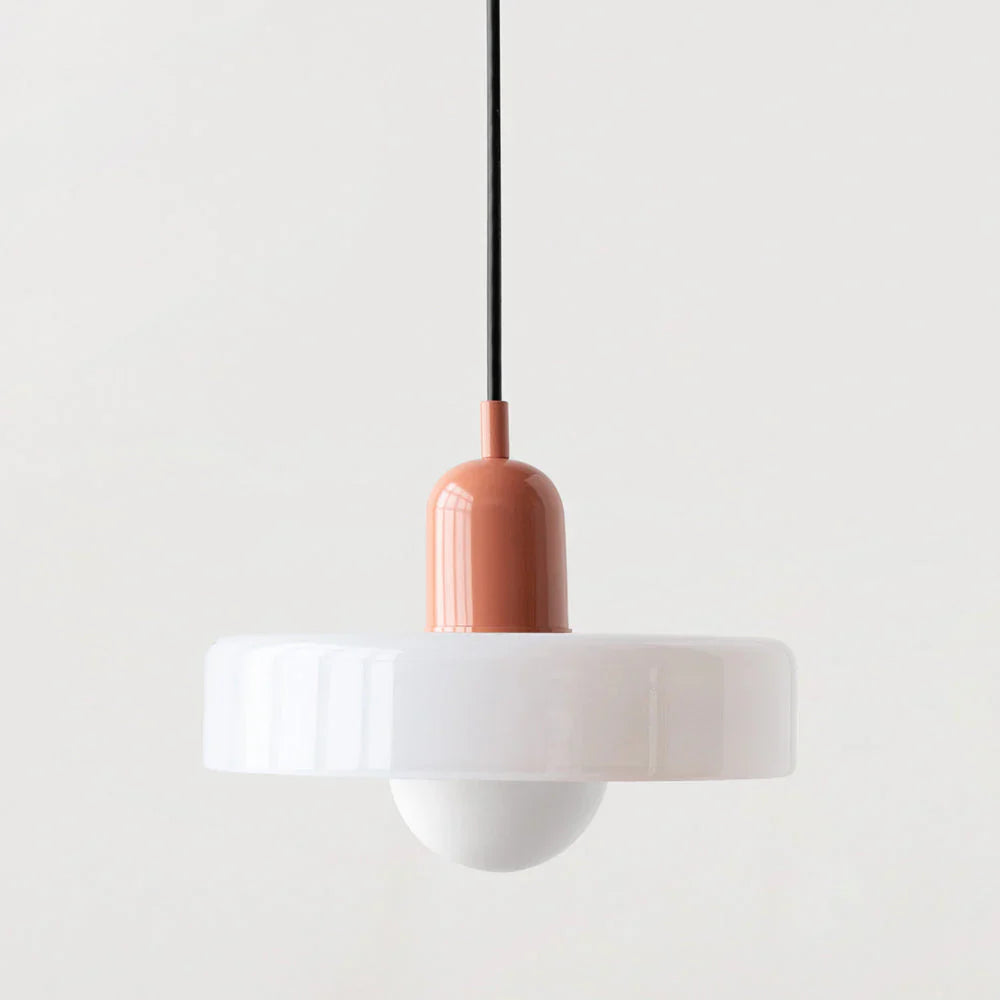 Bauhaus Pendant Light Made of Coloured Glass