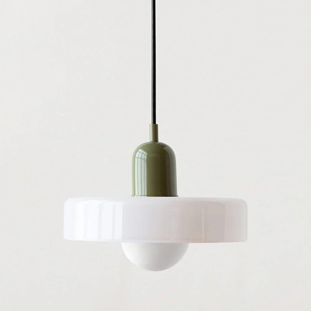 Bauhaus Pendant Light Made of Coloured Glass