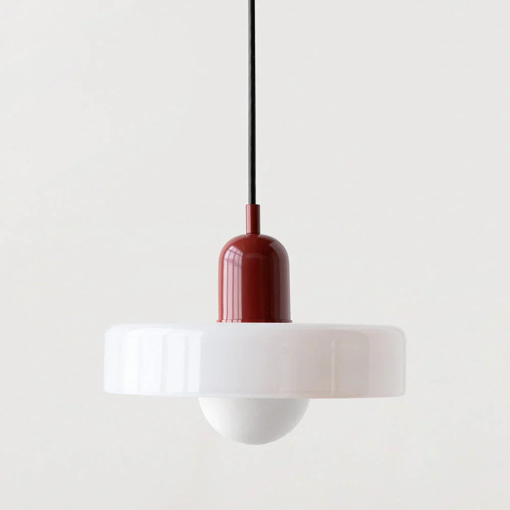 Bauhaus Pendant Light Made of Coloured Glass