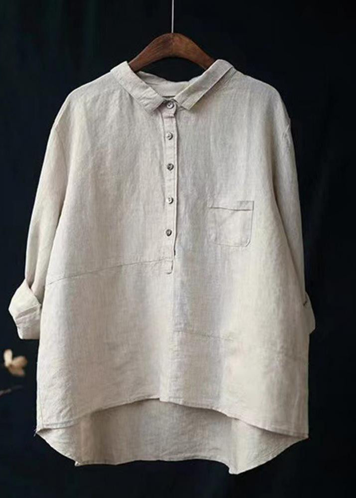Winona – Long Sleeve Shirt with Front Pocket and Buttons
