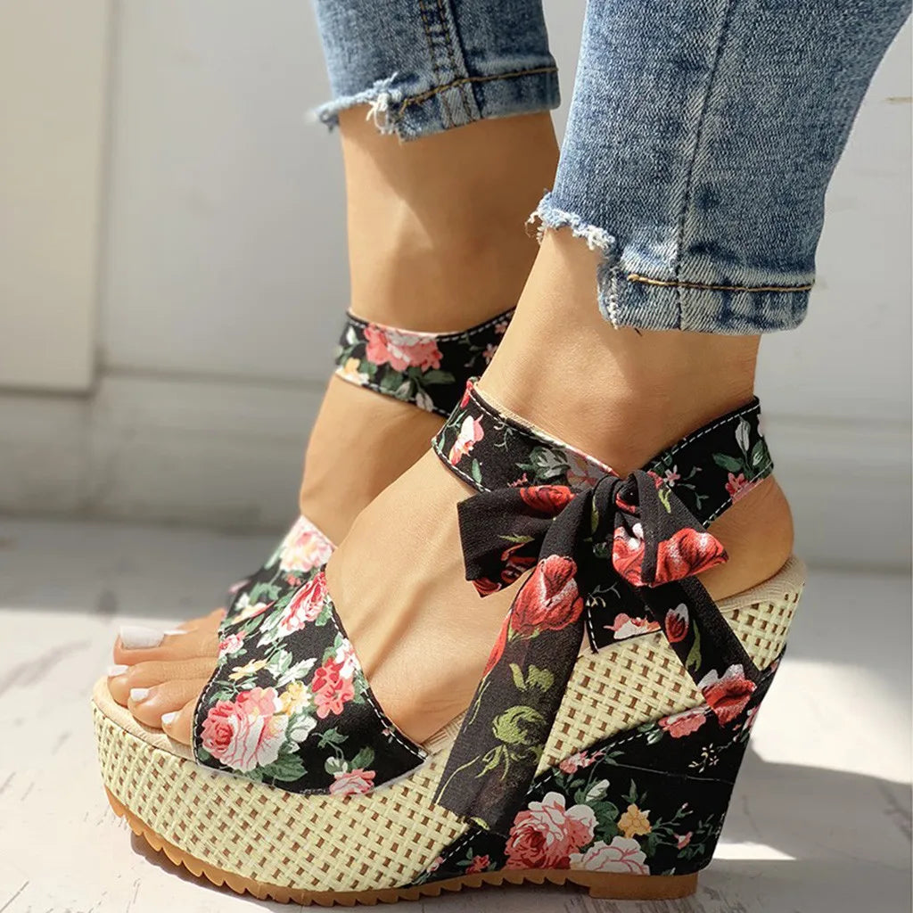 Flora Marina - Plattform Sandalen (Super Bequem)