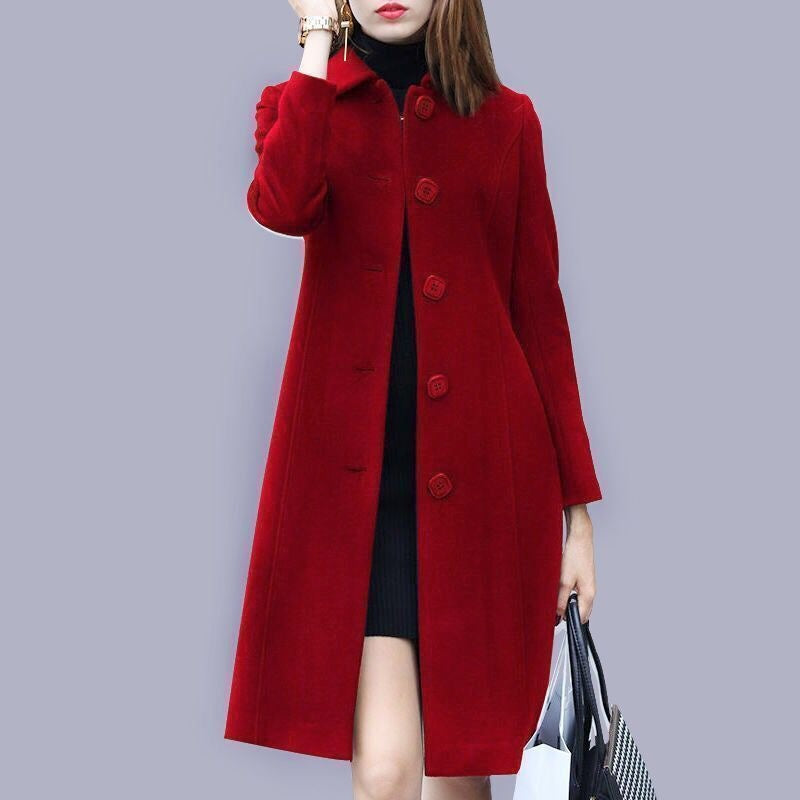 Aria – Elegant Mid-Length Windbreaker Coat