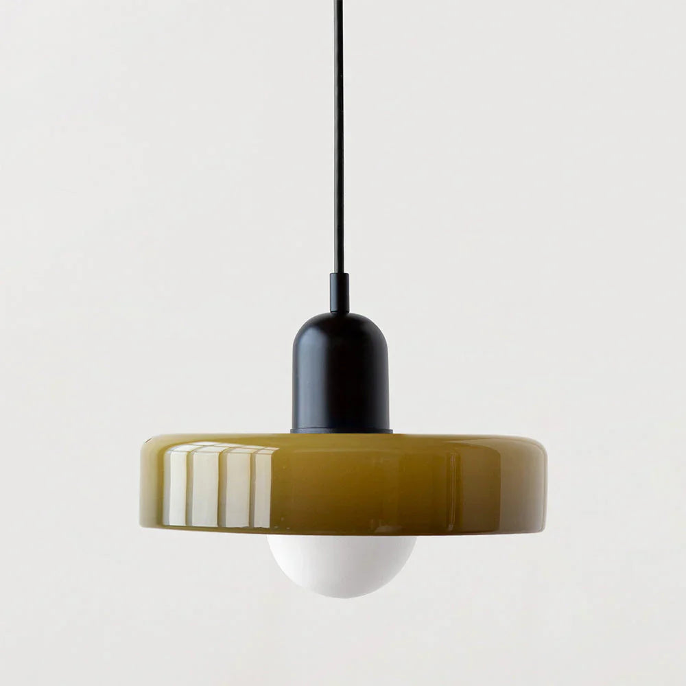 Bauhaus Pendant Light Made of Coloured Glass