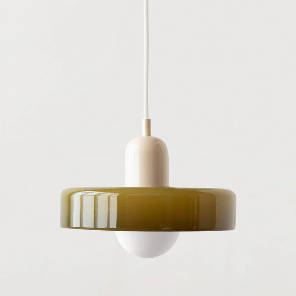 Bauhaus Pendant Light Made of Coloured Glass