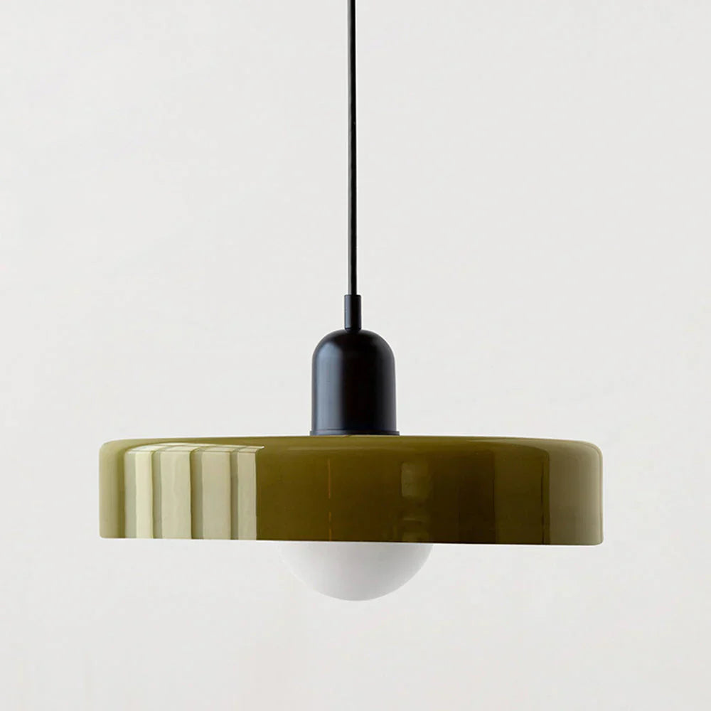 Bauhaus Pendant Light Made of Coloured Glass