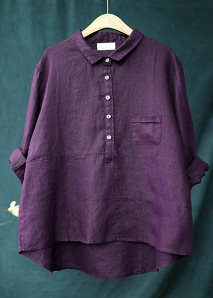 Winona – Long Sleeve Shirt with Front Pocket and Buttons