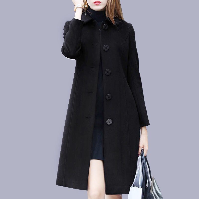 Aria – Elegant Mid-Length Windbreaker Coat