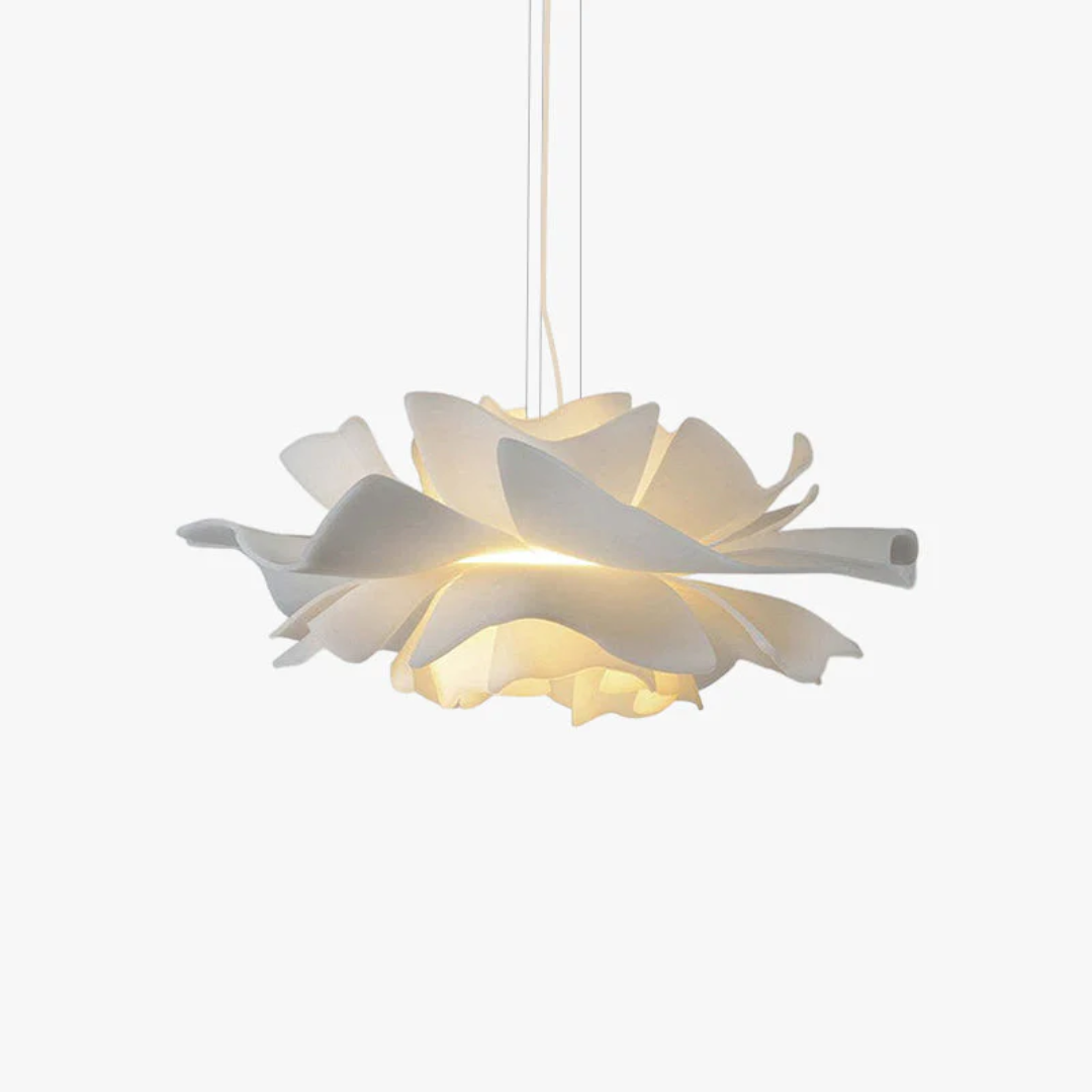 Design Pendellampe Blomst Hvid Metal - Sophia