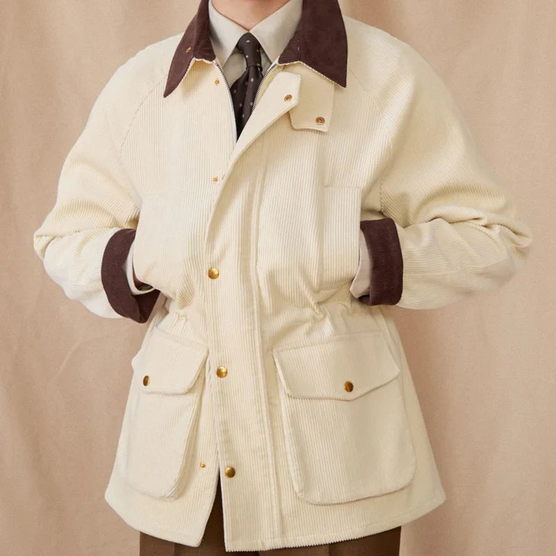 Ilona – Veste de chasse vintage en velours côtelé de coton