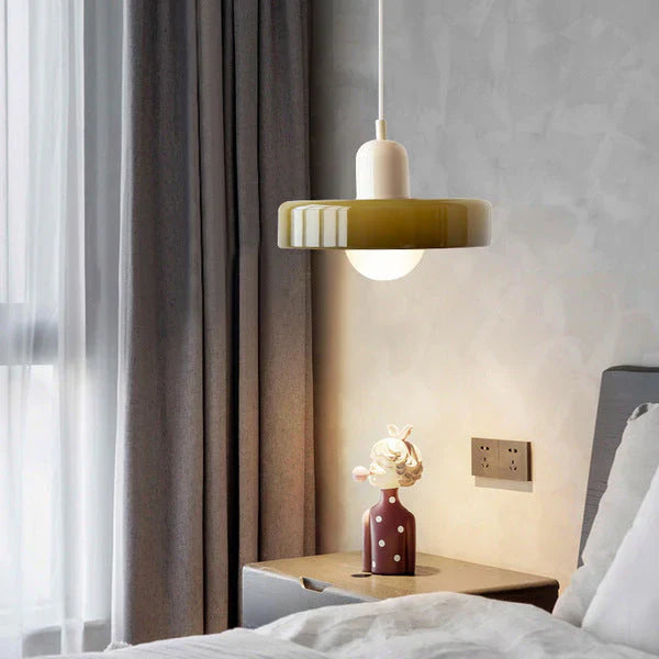 Bauhaus Pendant Light Made of Coloured Glass
