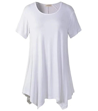 Übergrößen Baumwolle Lockerer Schnitt Kurzarm T-Shirt