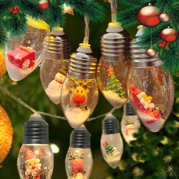 VintageGlow – Vintage Kerstdecoraties, LED Gloeilamp Sfeerverlichting