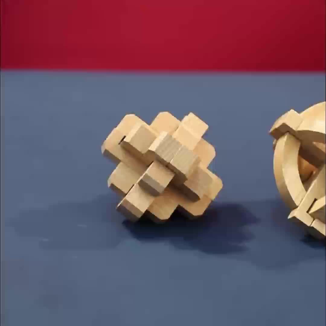 MindPuzzle - Set regalo di rompicapi in legno con 6 puzzle Kongming
