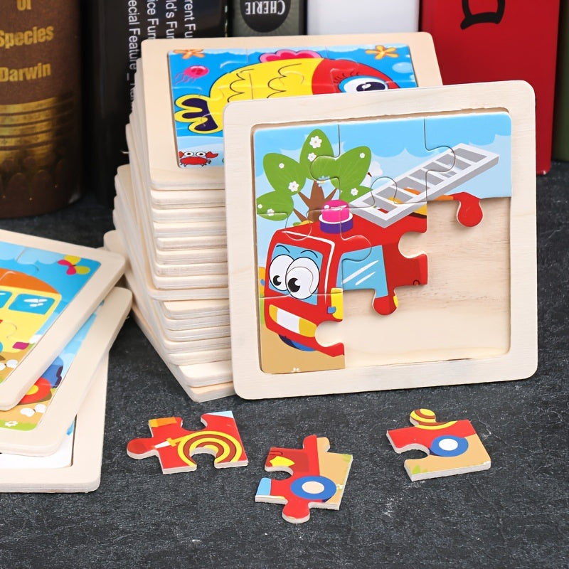KinderPuzzle - Uddannelsesmæssige dyre- og trafikpuzzles til børn