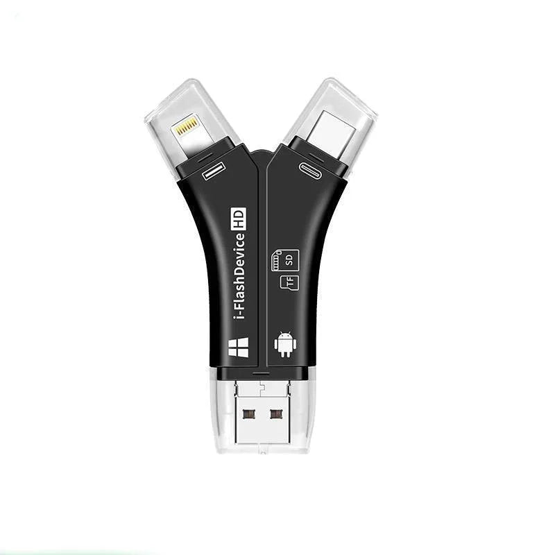 4-in-1 Portable Card Reader for Mobile Phones