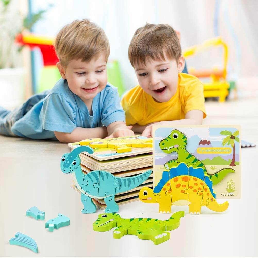 Bedst sælgende: 3D Dinosaur Puslespil 6 PACK