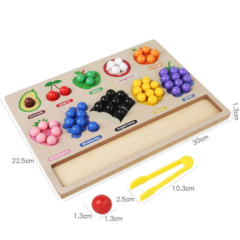 Toddler Clips™ - Fruit & Shape Match - Sorting game