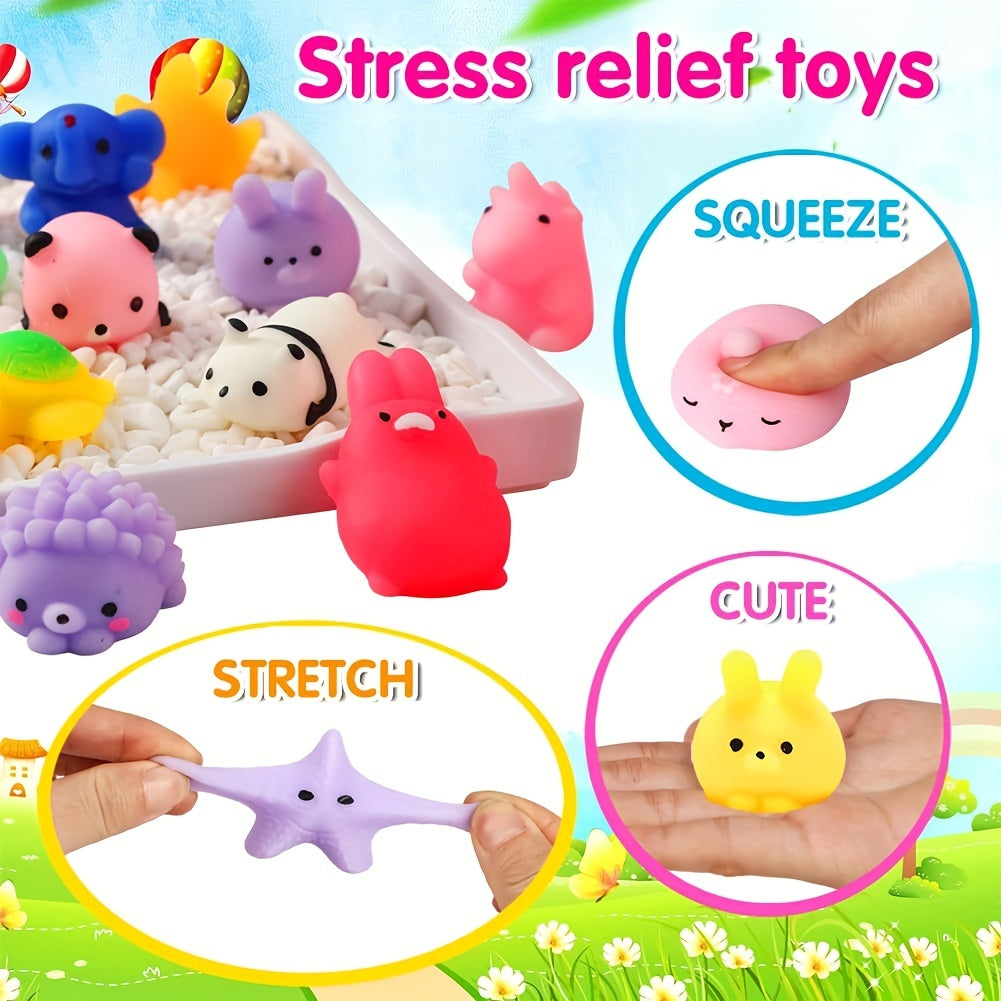 SpeelPlezier - 36pcs Kawaii Squishy Animal Fidget Toys