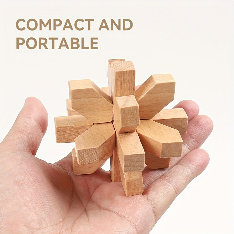 MindPuzzle - Set regalo di rompicapi in legno con 6 puzzle Kongming