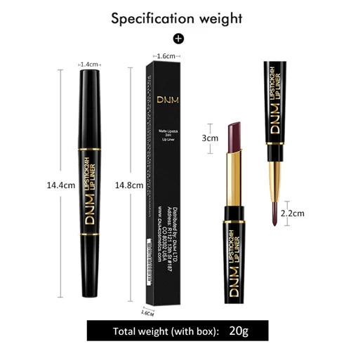 Waterdichte 2-in-1 Lippenstift Lippenliner