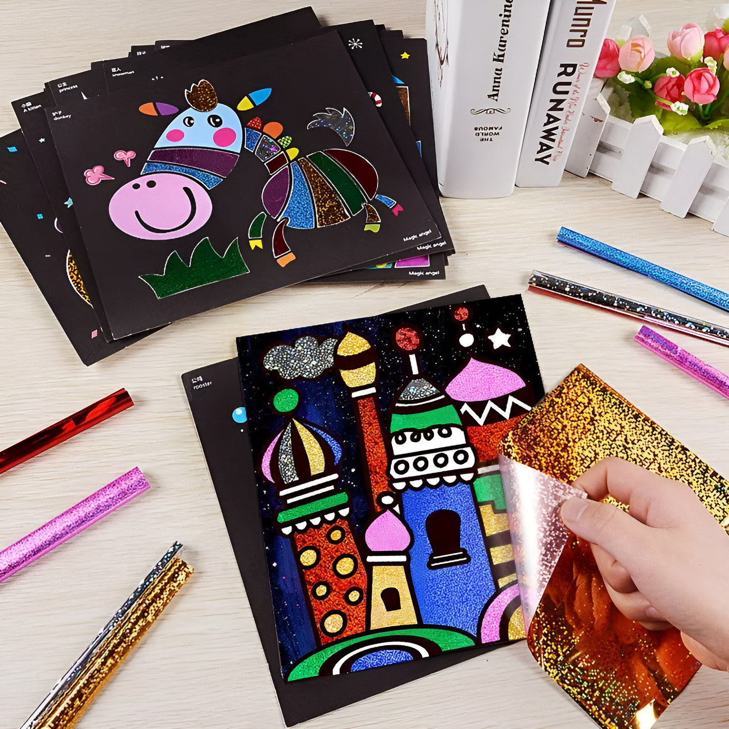 DIY Farverig Folie Tegne Kunst Sæt