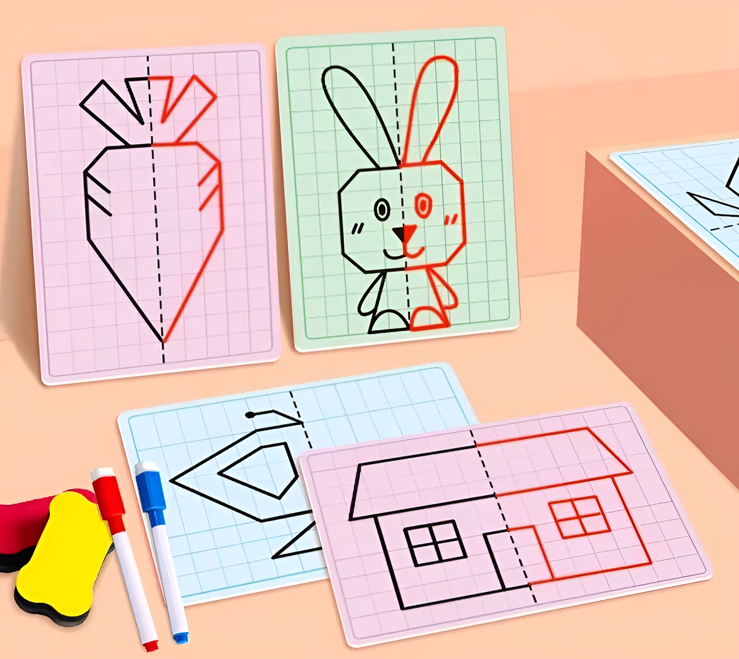 Montessori Symmetrisk Tegnekort